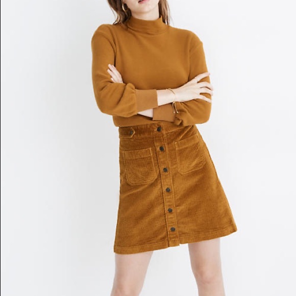 Madewell Corduroy A-Line Mini Skirt - Picture 2 of 9